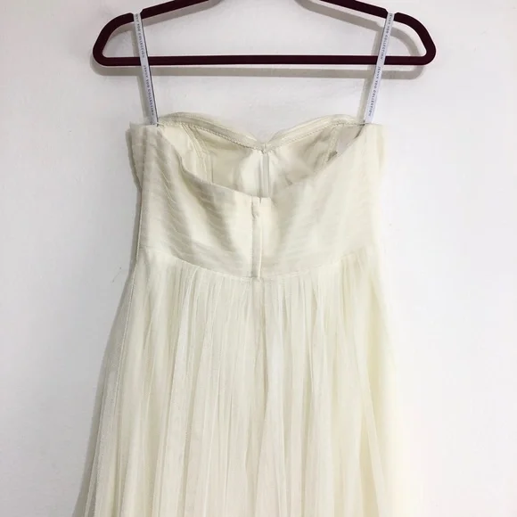 Jenny Yoo Annabelle Convertible Tulle Gown Cream size 2